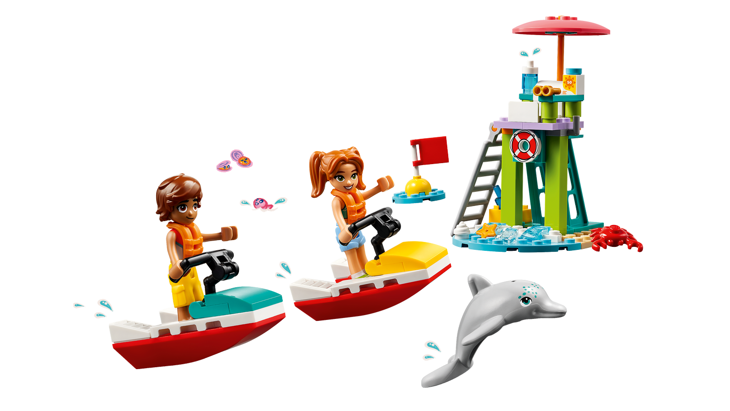 Rettungsschwimmer Aussichtsturm mit Jetskis